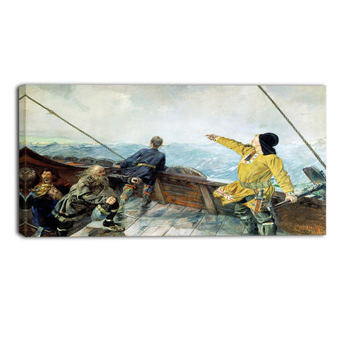 MasterPiece Painting - Christian Krohg Leiv Eirikson discovering America