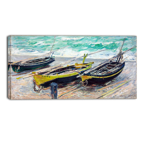 MasterPiece Painting - Claude Monet Three Fishing Boats