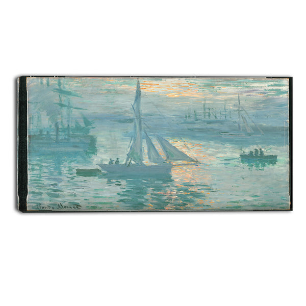 MasterPiece Painting - Claude Monet French Sunrise (marine)