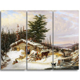MasterPiece Painting - Cornelius Krieghoff Settler's Log House