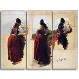 MasterPiece Painting - Hans Gude Studies of a Woman from Rugena