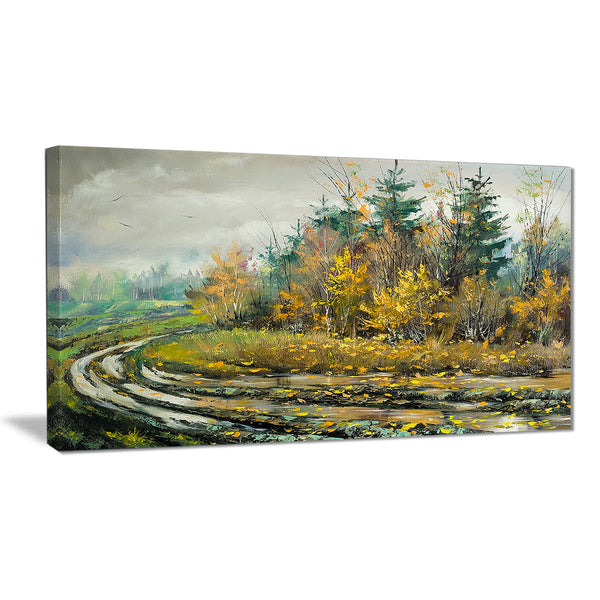 river on a decline landscape canvas art print PT6003