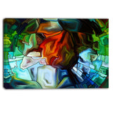 abstract stained glass design abstract canvas print PT6040