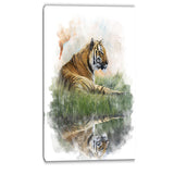 relaxing tiger animal canvas artwork PT6052