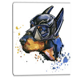 doberman superman animal canvas artwork PT6055