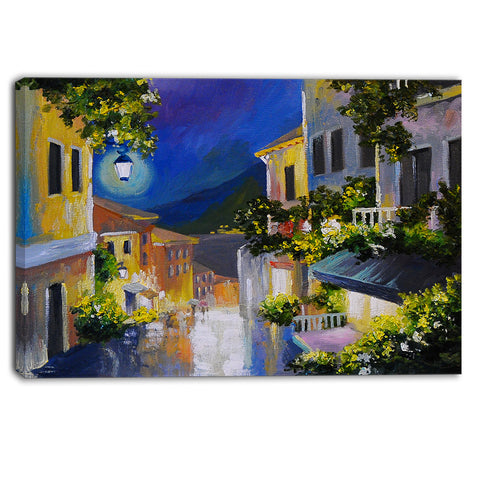 night city near sea landscape large canvas artwork PT6112