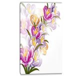 vector purple flowers floral canvas art print PT6124