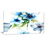 seamless summer blue flowers floral canvas print PT6142