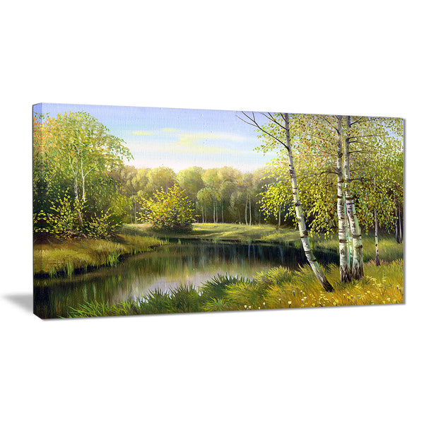 quiet autumn river landscape canvas art print PT6177