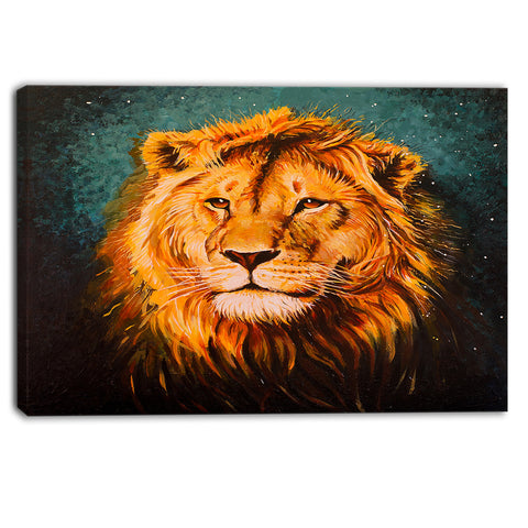 the lion of judah animal canvas art print PT6190
