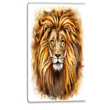 angry king of forest animal canvas art print PT6206