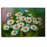 heavily textured daisies art floral canvas print PT6239