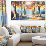 colorful spring forest landscape canvas art print PT6255