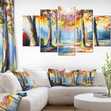 colorful spring forest landscape canvas art print PT6255