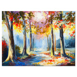colorful spring forest landscape canvas art print PT6255