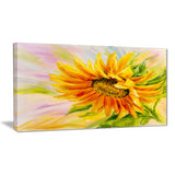 sunflower oil painting floral canvas art print PT6295