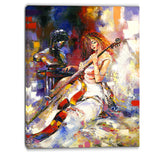 the guitarists music canvas art print PT6304