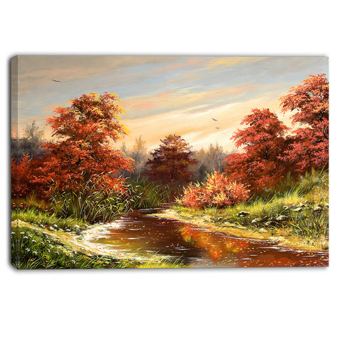 the red river landscape canvas art print PT6307