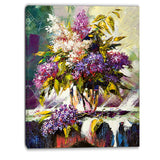 lilac bouquet in a vase floral canvas art print PT6318