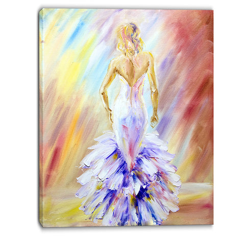 woman at the ball portrait canvas art print PT6326