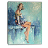 girl with glass portrait canvas art print PT6332