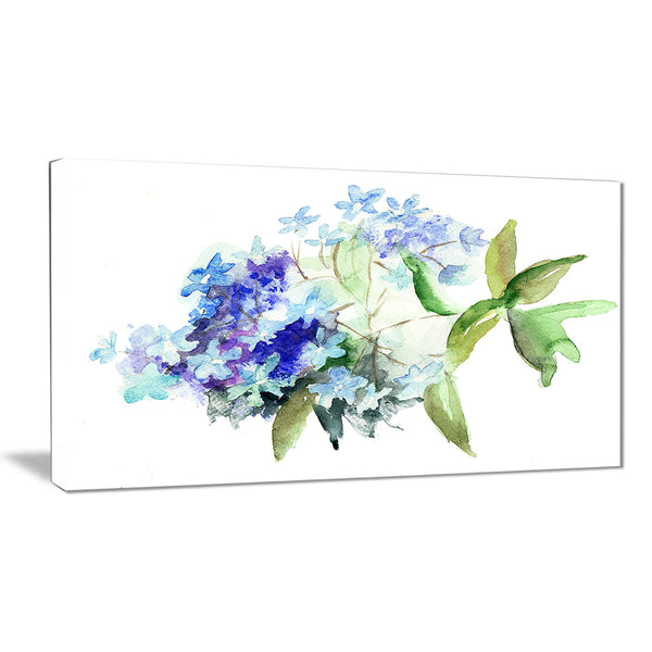 hydrangea blue flowers floral canvas print PT6356