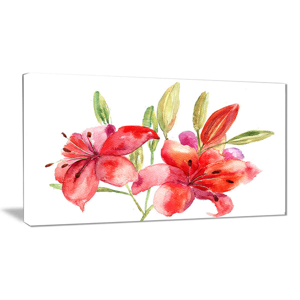 lily flowers illustration floral canvas print PT6366