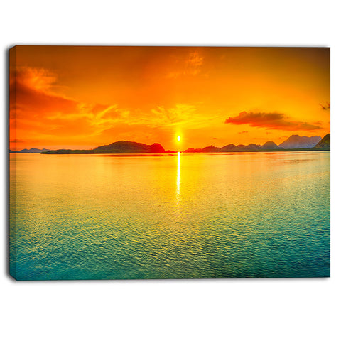 sunset panorama photography canvas art print PT6408