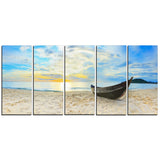 calm beach panorama photo canvas art print PT6417