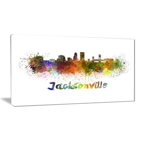 jacksonville skyline cityscape canvas art print PT6418