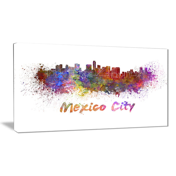 mexico city skyline cityscape canvas print PT6419