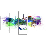 paris skyline cityscape canvas art print PT6425