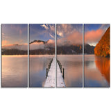 jetty in lake japan seascape photography canvas print PT6429