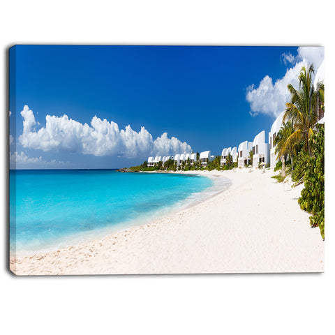 caribbean beach panorama landscape photo canvas art print PT6430