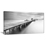 wooden sea bridge seascape photography canvas print PT6454