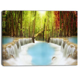 huai mae kamin waterfall photography canvas art print PT6486