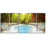 huai mae kamin waterfall photography canvas art print PT6486