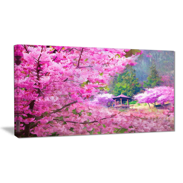 japanese cherry flowers floral canvas art print PT6500