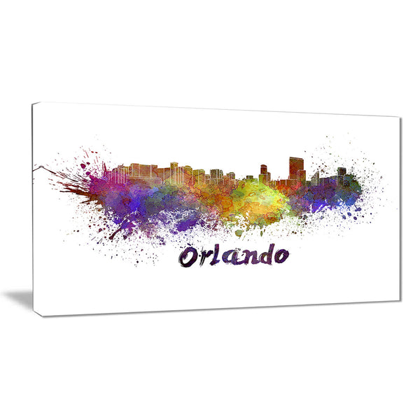 orlando skyline cityscape canvas art print PT6522