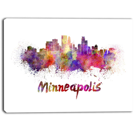 minneapolis skyline cityscape canvas art print PT6524