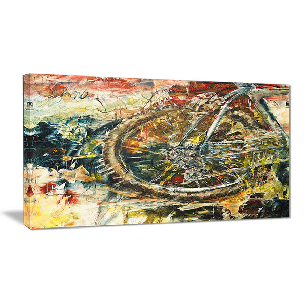 mountain bike oil painting canvas art print PT6529