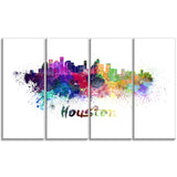 houston skyline cityscape canvas artwork print PT6555