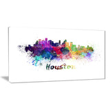 houston skyline cityscape canvas artwork print PT6555