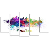 houston skyline cityscape canvas artwork print PT6555