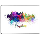 houston skyline cityscape canvas artwork print PT6555