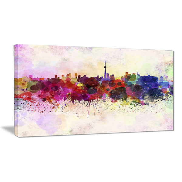 toronto skyline cityscape canvas artwork print PT6564