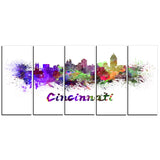 cincinnati skyline cityscape canvas artwork print PT6583