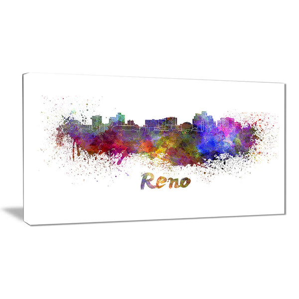 reno skyline cityscape canvas artwork print PT6594