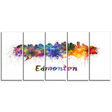 edmonton skyline cityscape canvas artwork print PT6598