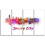 jersey city skyline cityscape canvas artwork print PT6601